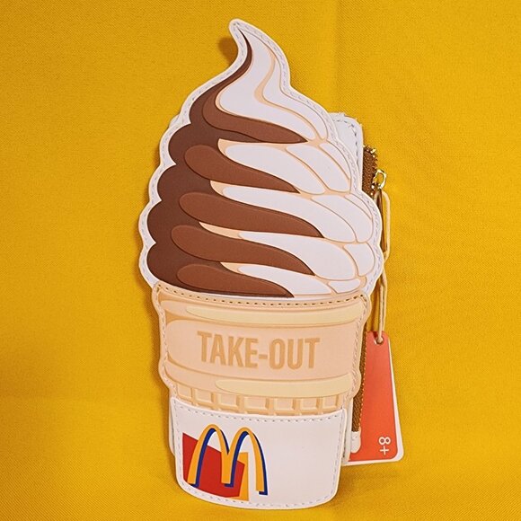 Loungefly McDonalds Soft Serve Ice Cream Cone Figural Cardholder Wallet NEW - Picture 5 of 5